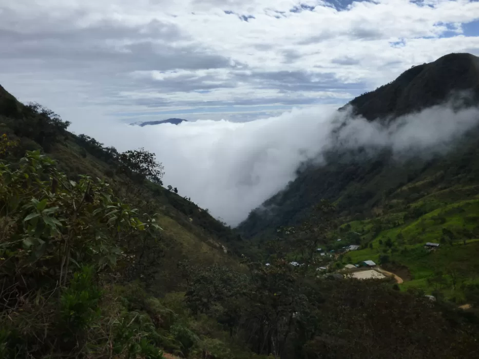 Clouds over mountains